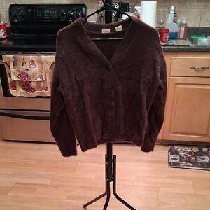 Levi's Dark Brown V-Neck Button-Up Cardigan